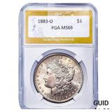 1883-O Morgan Silver Dollar PGA MS66
