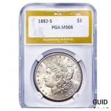1882-S Morgan Silver Dollar PGA MS66