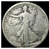 1917-D Silver Walking Liberty Half Dollar LIGHTLY