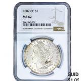 1882-CC Morgan Silver Dollar NGC MS62
