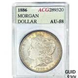 1886 Morgan Silver Dollar ACG AU58