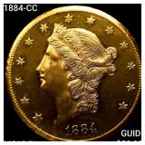 1884-CC $20 Gold Double Eagle UNCIRCULATED PL