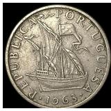 1963 Portugal Copper Nickel 5 Escudos