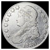 1830-O Silver Capped Bust Half Dollar CLOSELY UNCI