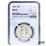 1961 Franklin Half Dollar NGC MS64