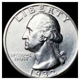 1932-S Silver Washington Quarter CHOICE BU