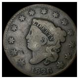 1826 Coronet Head Large Cent NICELY CIRCULATED