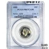 1952 Roosevelt Dime PCGS PR67 DCAM