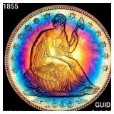 1855 Seated Liberty Half Dollar CHOICE BU+