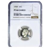 1959 Roosevelt Dime NGC PF66 Cameo