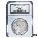 1878 7/8TF Morgan Silver Dollar NGC AU53 VAM-41