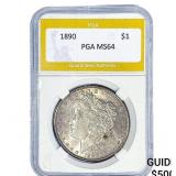 1890 Morgan Silver Dollar PGA MS64