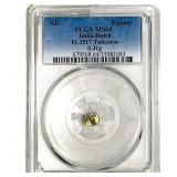 ND India-Dutch Fanam 0.31g Gold PCGS