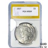 1927 Silver Peace Dollar PGA MS64