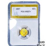 1887 Type 3 Dollar PGA MS67+