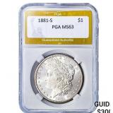 1881-S Morgan Silver Dollar PGA MS63