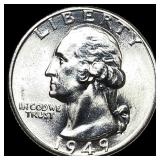 1949-D Silver Washington Quarter CHOICE BU
