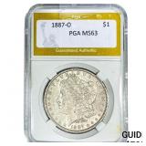 1887-O Morgan Silver Dollar PGA MS63