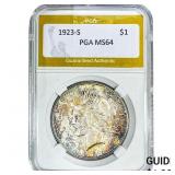 1923-S Silver Peace Dollar PGA MS64