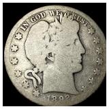 1892 Silver Half Dollar (Barber) NICELY CIRCULATED