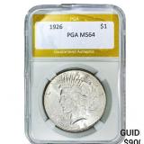 1926 Silver Peace Dollar PGA MS64