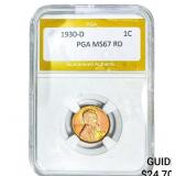 1930-D Wheat Cent PGA MS67 RD