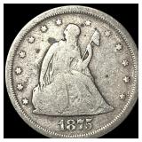 1875-S Silver Twenty Cent Piece LIGHTLY CIRCULATED