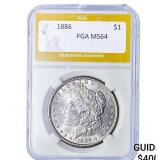1886 Morgan Silver Dollar PGA MS64