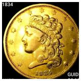 1834 $5 Gold Half Eagle HIGH GRADE