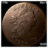 1796 Rev 95 Draped Bust Large Cent HIGH GRADE+