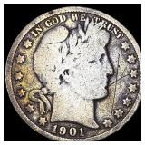 1901-O Silver Half Dollar LIGHTLY CIRCULATED