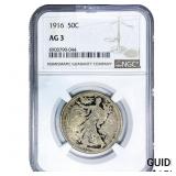 1916 Walking Liberty Half Dollar NGC AG3
