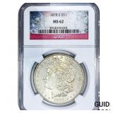 1878-S Morgan Silver Dollar NGC MS62