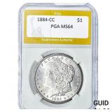 1884-CC Morgan Silver Dollar PGA MS64