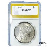 1881-S Morgan Silver Dollar PGA MS67