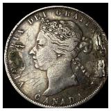 Engraved 1870 Canada Silver 25 Cents HIGH GRADE