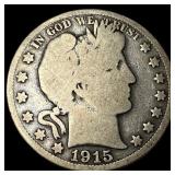 1915 Barber Half Dollar LIGHTLY CIRCULATED