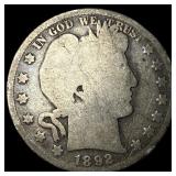 1892 Silver Half Dollar (Barber) NICELY CIRCULATED