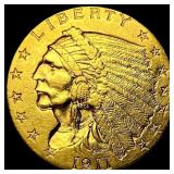 1911 Indian Head Gold $2.50 Quarter Eagle UNCIRCUL