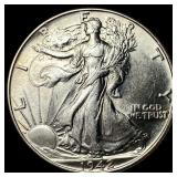 1942-S Silver Walking Liberty Half Dollar UNCIRCUL