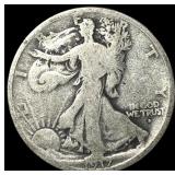 1917-D Silver Walking Liberty Half Dollar NICELY C