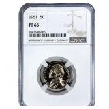 1951 Jefferson Nickel NGC PF66