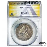 1857-O Seated Liberty Half Dollar ANACS EF40 Date