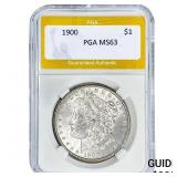1900 Morgan Silver Dollar PGA MS63