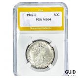 1942-S Walking Liberty Half Dollar PGA MS64