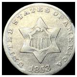 1853 Silver Three-Cent Piece UNCIRCULATED
