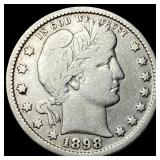 1898 Silver Barber Quarter LIGHTLY CIRCULATED