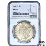 1883-O Morgan Silver Dollar NGC MS62