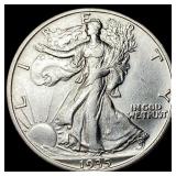 1935-S Silver Walking Liberty Half Dollar UNCIRCUL