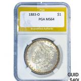 1883-O Morgan Silver Dollar PGA MS64